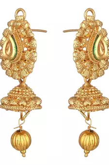 Multilayer Gold Tone Leaf Pattern Necklace set
