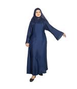 Blue plain art silk abaya