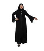 Black embroidered art silk abaya