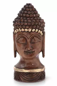 Antique Handcrafted Lord Buddha in Carved Wood