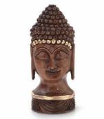Antique Handcrafted Lord Buddha in Carved Wood