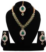 Green cubic zirconia necklaces