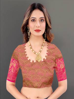 Women'S Designer Green Peacock Design Silk Heavy Border Saree With Unstitched Blouse 4