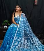 Leaf Buta Jamdani Saree