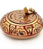 Pure Brass Meenakari Work Ash Tray Handicraft
