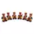 Rajasthani 6 Piece Musician Bawla Set in Wood