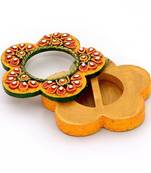 Exclusive Kundan Meenakari Flower Container