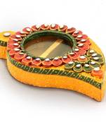 Unique Kundan Meenakari Mango Design Container