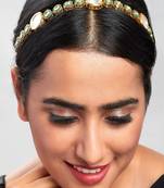 Green Enamelled Kundan Polki Maatha Patti 