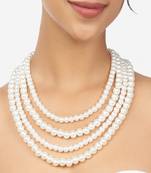 Multi-Strand White Pearl Necklace