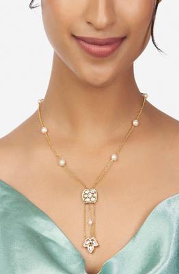 Gold Kundan Polki Pendant Necklace 1