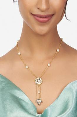 Gold Kundan Polki Pendant Necklace 1