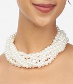White Pearl Choker Necklace