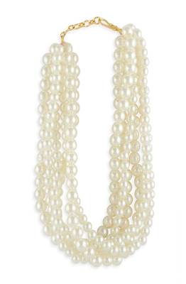 White Pearl Choker Necklace 4
