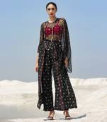 Ameera Ooze Sheer Cape Top With Pinkmess Inner