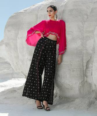 Ameera Pinkmess Umbrella Sleeve Top 1