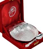Silver Polished Apple Shape Brass Bowl n Spoon