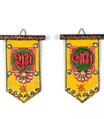 Wooden Crafted Unique Shubh Labh Door Hangings