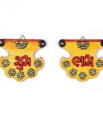 Kundan Work Fan Shape Shubh Labh Door Hangings