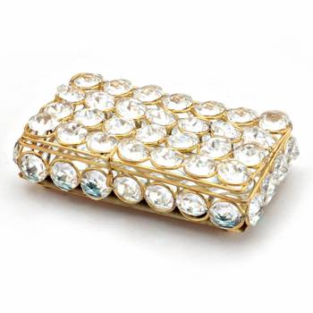 Traditional Unique Designer Brass Crystal Box 1