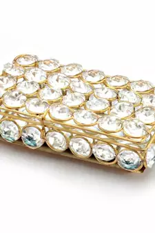 Traditional Unique Designer Brass Crystal Box