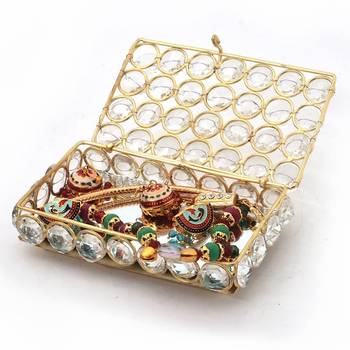 Traditional Unique Designer Brass Crystal Box 2