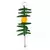 Lemon Green Chilly Wall Hanging in White Metal