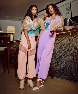 Tulle Pink Italian Crepe Co Ord Set 7
