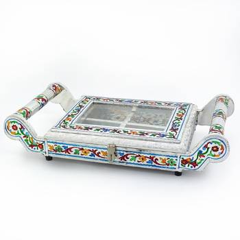 Transparent Top Four partition Dry fruit Tray 1
