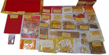 Bhakti2Shakti -  Making Worship Special  - Ganpati pooja samagri Kit |Economy-Jumbo Series|Contains 1/2 mtr Red Cloth 3