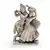Lord Radha Krishna Antique White Metal Idol