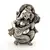Oxidized White Metal Lord Ganesha Sitar Idol