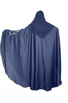 Blue embroidered art silk abaya