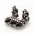 White Metal Lord Laxmi Ganeshas With Diya Set