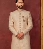 Embellished American Diamond Rhinestone Gold Party Round Shape Long Brooch For Men-Women