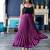 Purple plain satin skirts
