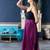 Purple plain satin skirts