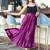 Purple plain satin skirts