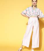 Peach printed rayon kurta sets