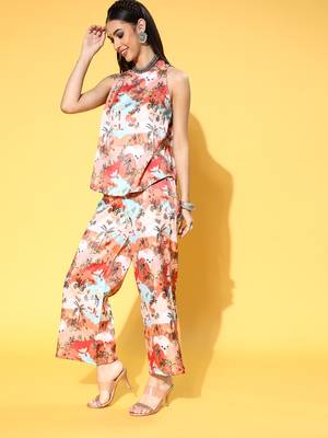 Multicolor printed art silk kurta sets 1