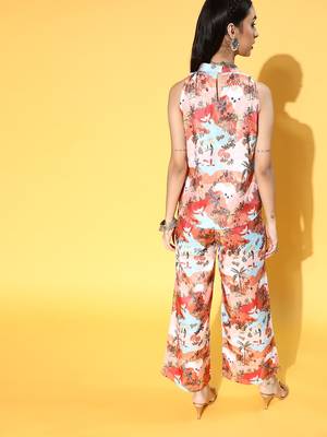 Multicolor printed art silk kurta sets 3