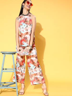 Multicolor printed art silk kurta sets 5