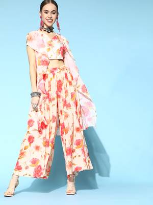Multicolor printed art silk kurta sets 1