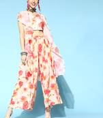 Multicolor printed art silk kurta sets