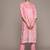 Pink printed art silk kurta sets