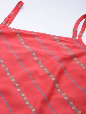 Pink printed art silk kurta sets 4