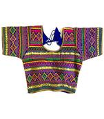 Bieth Women Floral Round Neck Gamthi Cotton Silk Embroidery Stitched Blouse(38+4Inch Margin)