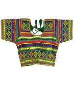 Bieth Women Floral Round Neck Gamthi Cotton Silk Embroidery Stitched Blouse(38+4Inch Margin)