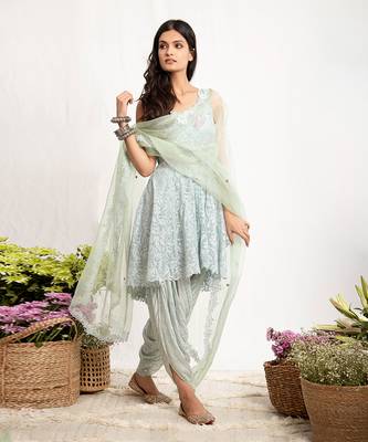 Blue Noori Dhoti Set 5