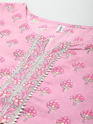 Pink printed cotton ethnic-kurtis 4